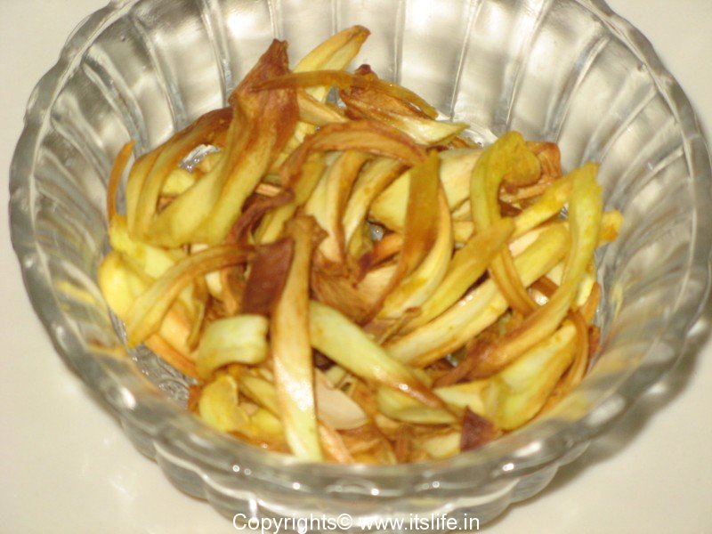 Halasinakayi Sonte Raw Jackfruit Chips Jacfruit Recipe Mangalorean Recipe