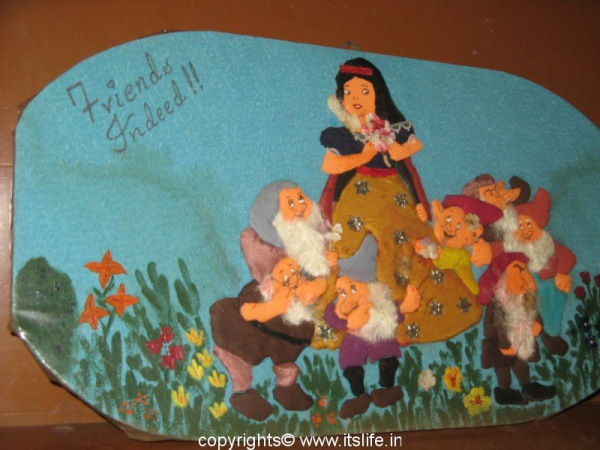 Patchwork Frame - Snow White and Seven Dwarfs