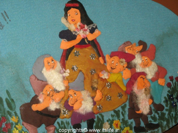 Patchwork Frame - Snow White and Seven Dwarfs