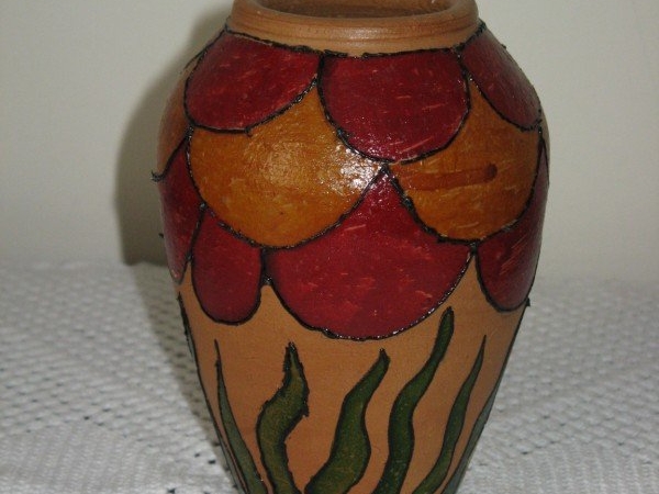 Pot Painting using Glass Paint