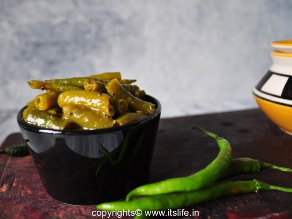 Green Chilies Pickle