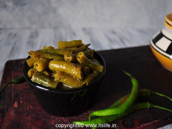 Instant Green Chilies Pickle