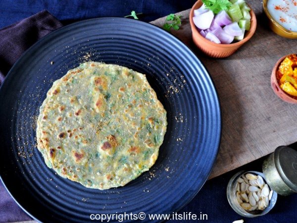 Pumpkin and Spinach flat bread