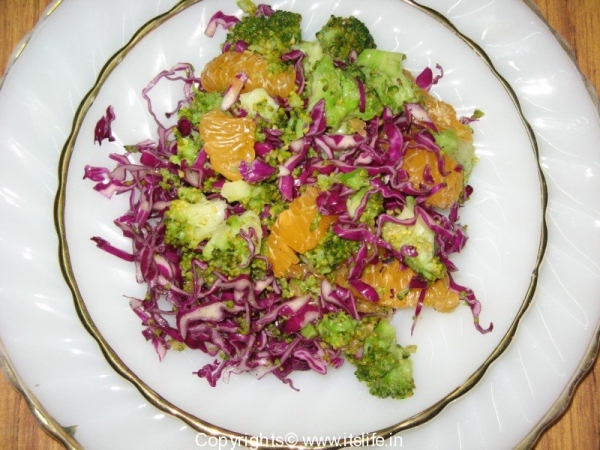 Red Cabbage Broccoli Salad