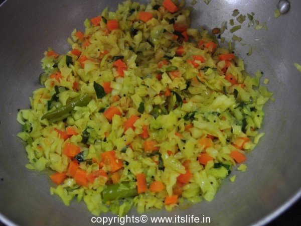 Cabbage Carrot Palya