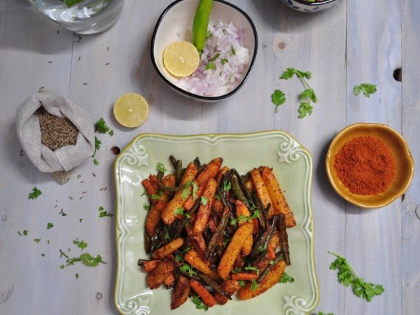 Alu Beans Carrot Stir Fry