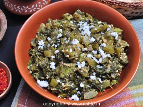 Dill and Snake Gourd dish