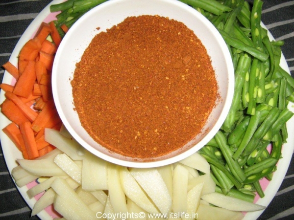 Alu Carrot Beans Palya