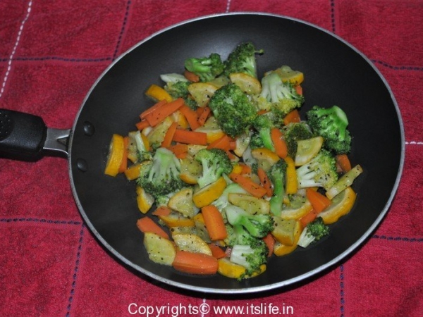 Zucchini, Broccoli, and Carrot Saute