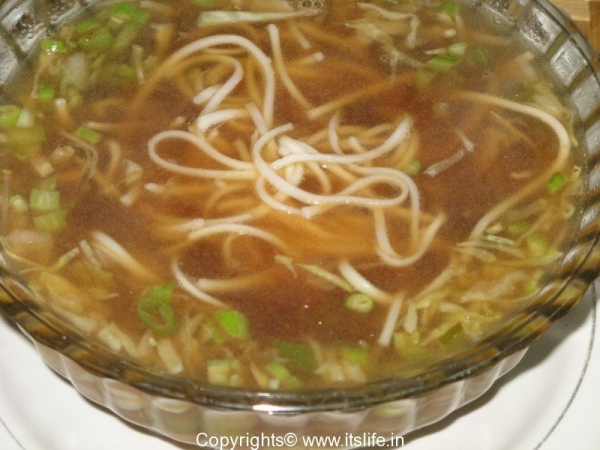 Noodles and Vegetable Soup