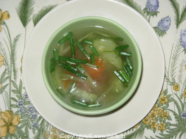 Cucumber Carrot Clear Soup