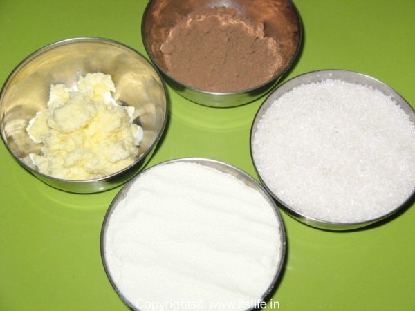 Chocolate Burfi Ingredients
