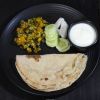 Dinner with Pumpkin - Roti platter with Pumpkin
