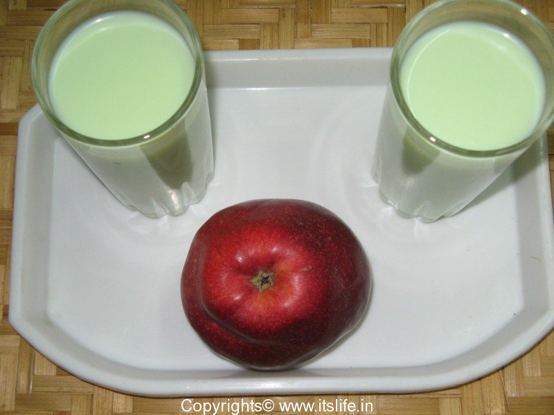 Green Apple Milk Shake Recipe Green Apple Recipe Cool Drinks